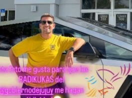 Un diputado de La Libertad Avanza estacionó un Tesla Cybertruck de USD 100.000 en el Congreso