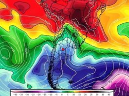 El pronóstico para el lunes: Llega aire antártico polar al país