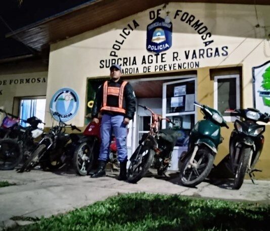 LAGUNA NAINECK: Secuestran siete motocicletas durante operativo de control vial sobre la Ruta 86