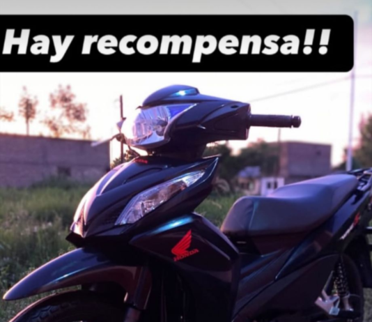 LAGUNA BLANCA: Buscan una moto robada y piden colaboración de la comunidad para identificar al sospechoso.