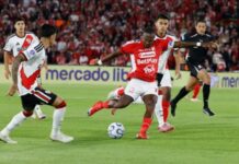 River sufrió en la altura de Bogotá, pero aguantó el 0-0 ante Independiente Santa Fe y define en Núñez