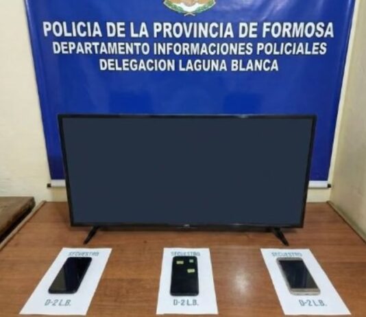 LAGUNA BLANCA: Recuperaron un televisor y tres celulares sustraídos