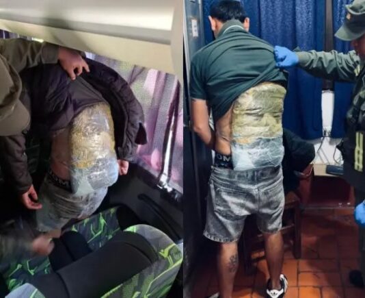 CLORINDA: Detuvieron a un pasajero que transportaba marihuana adosada a la espalda