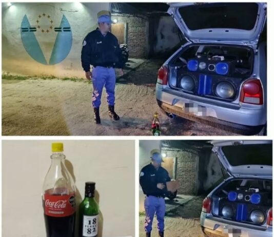 EL ESPINILLO: Intervención policial por música elevada y alcoholemia positiva