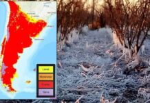 El pronóstico para el lunes: Heladas de amplia cobertura para comenzar la semana