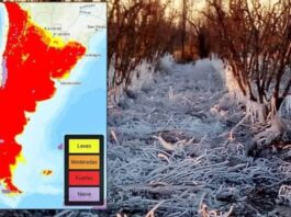El pronóstico para el lunes: Heladas de amplia cobertura para comenzar la semana