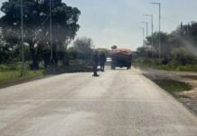 LA PRIMAVERA: Integrantes de la comunidad Qom iniciaron un corte de media calzada sobre la Ruta Nacional 86