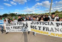 «NO FUE UN ACCIDENTE, FUE UN ASESINATO»: Laguna Blanca volvió a marchar para exigir justicia por Sol y Franco