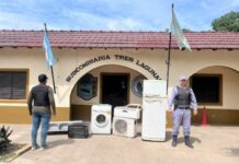 TRES LAGUNAS: Recuperaron electrodomésticos sustraídos